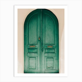 Azure Green Door Art Print