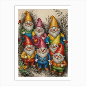 Gnome Gang Art Print