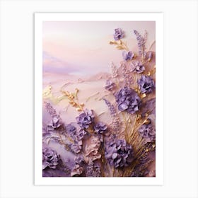 Abstract Of Purple Flowers 2 Art Print