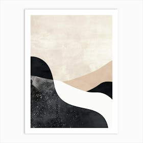 Monochrome Motion Minimalist Style Art Print