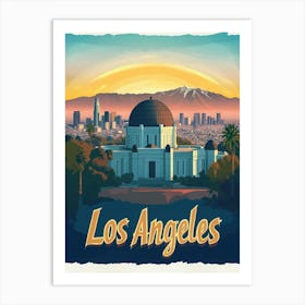 Aihrgdesign A Retro Travel Poster For Los Angeles Featuring T B831b45a D0d2 4a58 Ab23 7fc03818b63a 3 Art Print