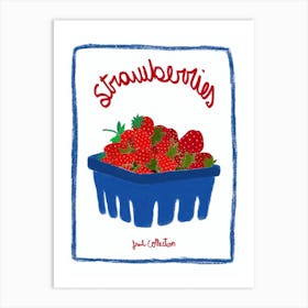 Strawberries Fruit Collection Art Print