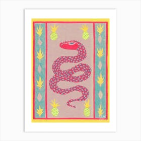 Pineapple Snake Art Print