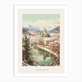 Vintage Winter Poster Salzburg Austria 6 Art Print