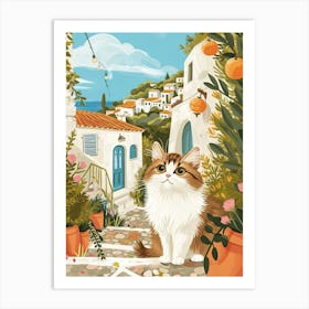 Munchkin Cat Storybook Illustration 4 Art Print