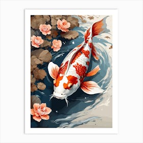 Aesthetic Koi Fish Art Print