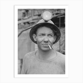 Miner At End Of Day S Work,Mogollon, New Mexico By Russell Lee Art Print