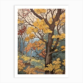 Alder 1 Vintage Autumn Tree Print  Art Print