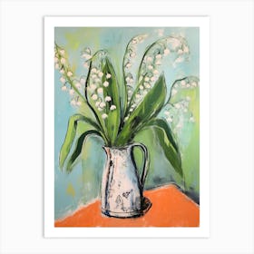 Flower Painting Fauvist Style Lily Of The Valley 1 Art Print