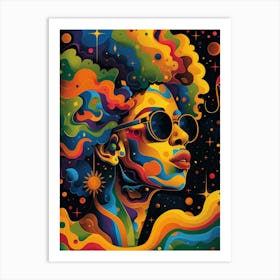 Afro-Cosmic Woman Art Print