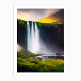 Skógafoss Waterfall, Iceland Nat Viga Style (2) Art Print