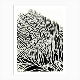 Acropora Jacquelineae Iii Linocut Art Print