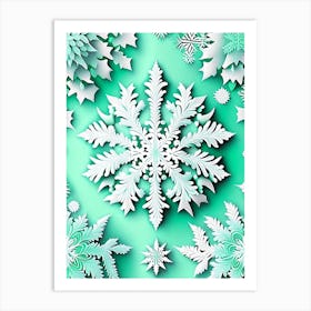 Intricate, Snowflakes, Kids Illustration 1 Art Print