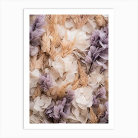 Boho Dried Flowers Lilac 6 Art Print