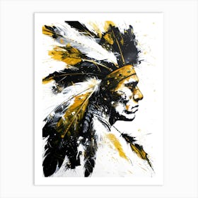 Indian Headdress 3 Art Print