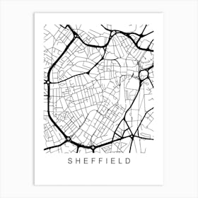 Sheffield Map Art Print