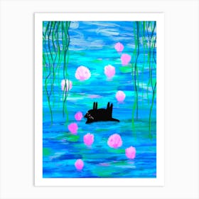 Floating Cat 1 Art Print