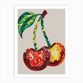 Cherry Mosaic 4 Art Print