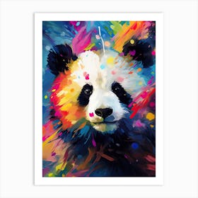 Panda Art In Abstract Art Style 1 Art Print