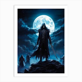 The Rising Undead In The Full Moon (35) Art Print