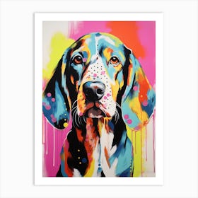 Basset Beagle Pop Art Paint Art Print