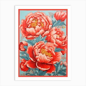 Good Luck Peonies Art Print