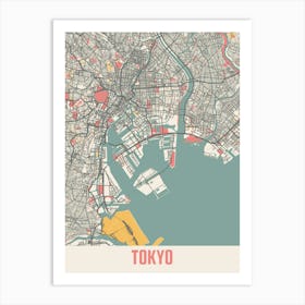 Tokyo Map Poster Art Print