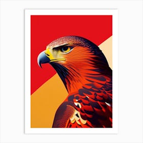 Red Tailed Hawk Pop Matisse 2 Bird Art Print