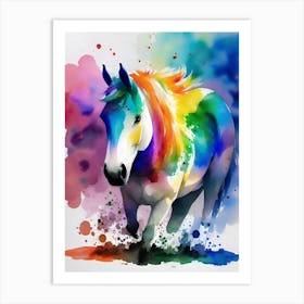 Rainbow Horse 10 Art Print