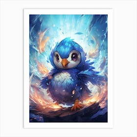 Piplup Blue Bird Art Print