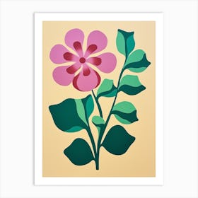 Cut Out Style Flower Art Lilac 3 Art Print