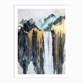 Sudetes Golden Peaks - Luxe Serenity Art Print