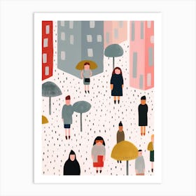 Tokyo Scene, Tiny People And Illustration 7 Art Print