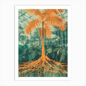 Palm Tree In A Greenhouse Art Print