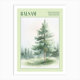 Balsam Tree Atmospheric Watercolour Painting 1 Poster Art Print