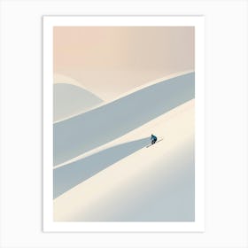 Skier In The Snow Art Print