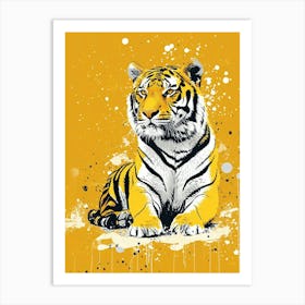 Yellow Siberian Tiger 1 Art Print