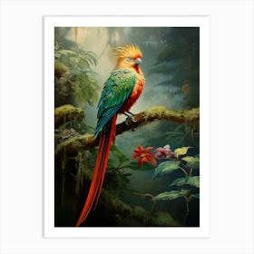 Tropical Treasure: Quetzal Jungle Bird Print Art Print