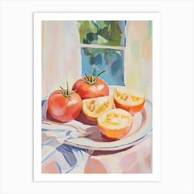 Still Life Tomatoes By A Window Art Print