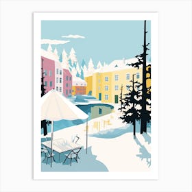 Espoo, Finland, Flat Pastels Tones Illustration 2 Art Print