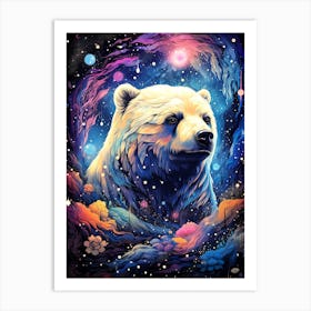 Polar Bear In Space 1 Art Print