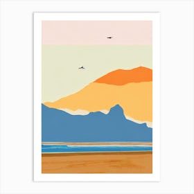 Cannon Beach 2 Oregon Midcentury Art Print