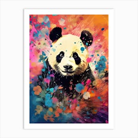 Panda Art In Collage Art Style 4 Art Print