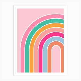 Rainbow Pastel Pink Art Print