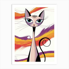 Cat With Blue Eyes 1 Art Print