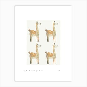 Cute Animals Collection Llama 3 Art Print