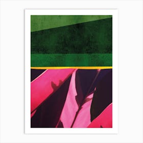 Green And Pink Vibrant Art Print 1 Art Print