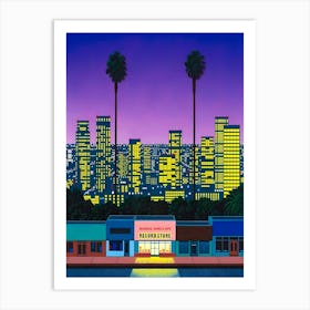 Hiroshi Nagai - City Pop At Night Art Print