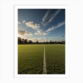 Cricket Field At Sunset Art Print