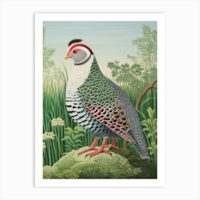 Ohara Koson Inspired Bird Painting Partridge 3 Art Print